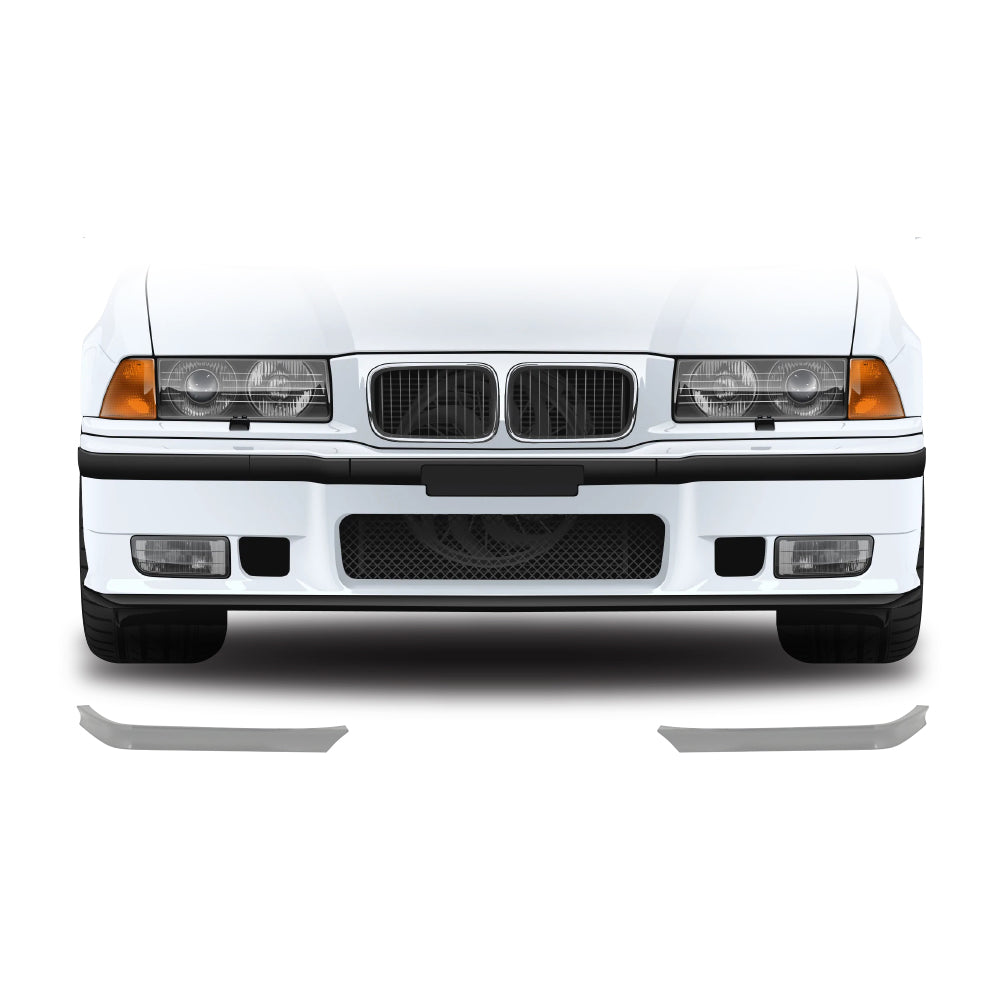 SUITABLE TO FIT BMW E36 M3 FRONT SPLITTERS 2 PIECE UNPAINTED FIBERGLASS