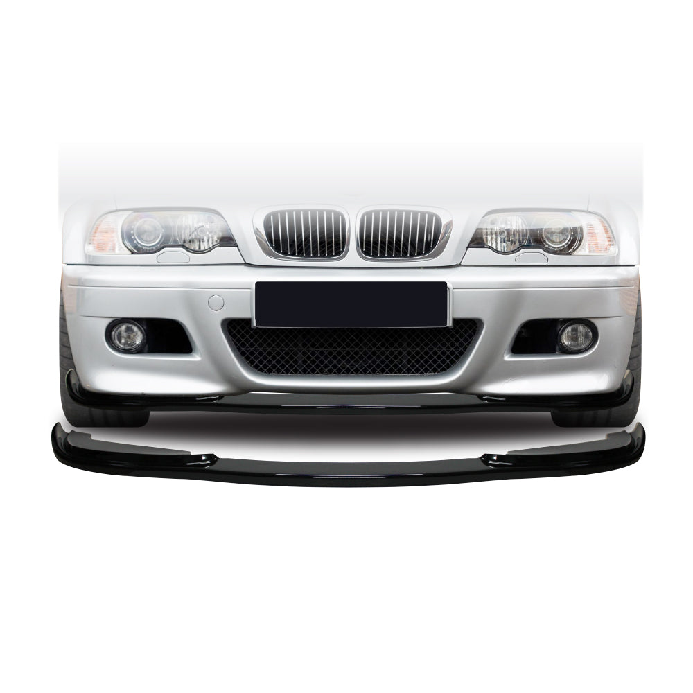 SUITABLE TO FIT BMW E46 M3 SPORT 1 PIECE FRONT LIP SPOILER BLACK