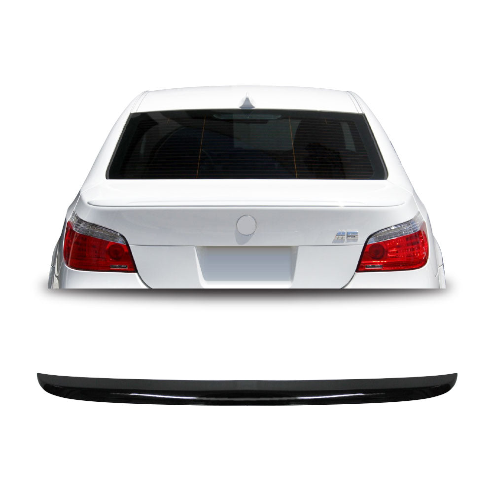SUITABLE TO FIT BMW E60 2003-2010 M PERFORMANCE BOOT LIP SPOILER GLOSS BLACK