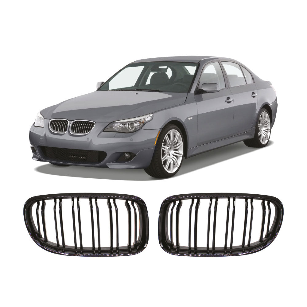 SUITABLE TO FIT BMW 5 SERIES E60 M4 STYLE KIDNEY GRILLS