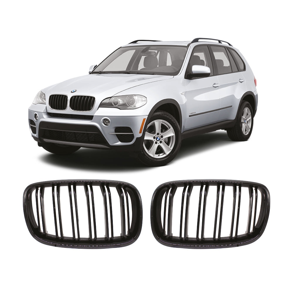 SUITABLE TO FIT BMW X5 E70 M4 STYLE KIDNEY GRILL GLOSS BLACK