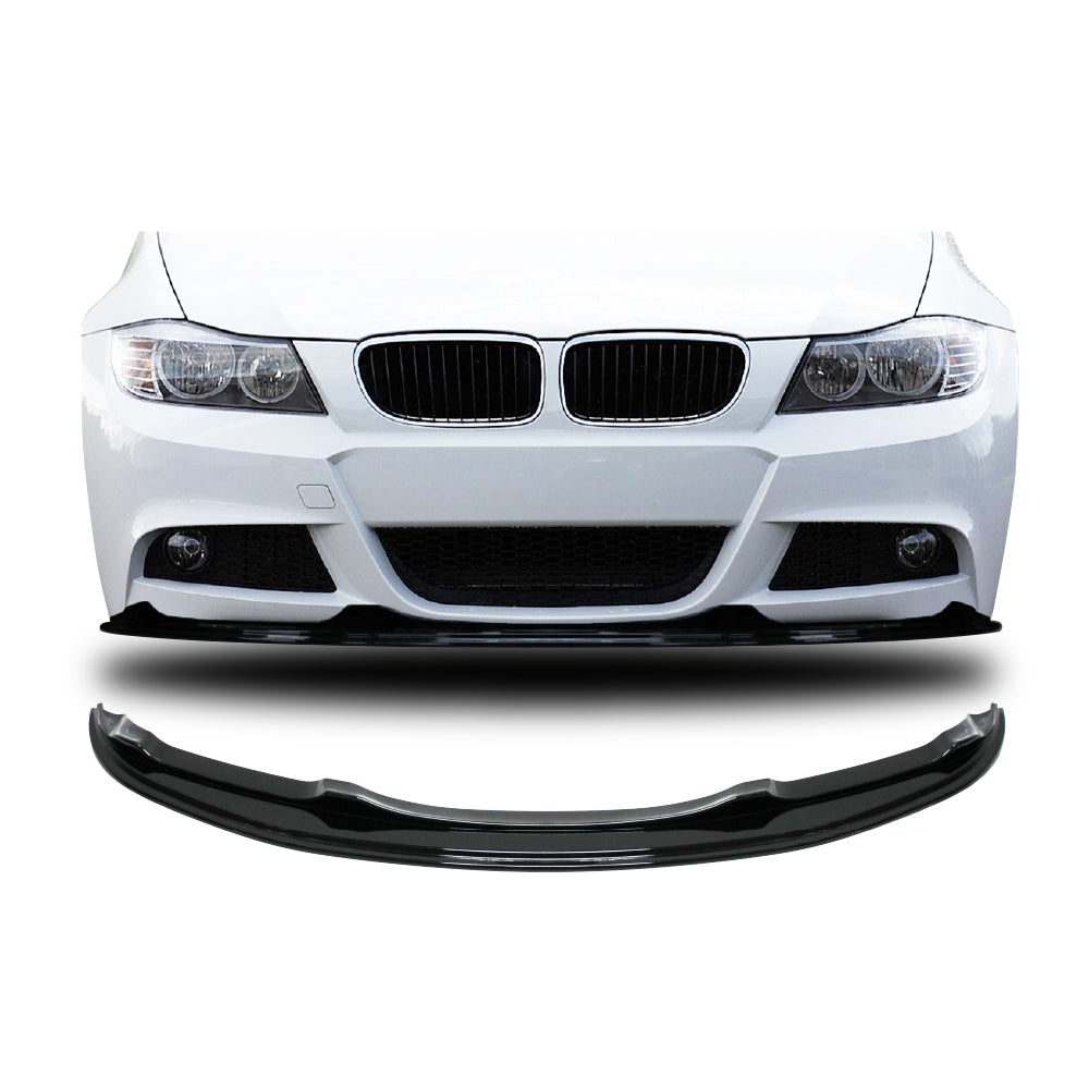 SUITABLE TO FIT BMW E90 2009+ FACELIFT M PERFORMANCE 1 PIECE FRONT LIP GLOSS BLACK