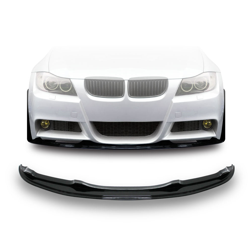 SUITABLE TO FIT BMW E90 2005+ PRE-FACELIFT M PERFORMANCE SPORT 1 PIECE FRONT LIP GLOSS BLACK