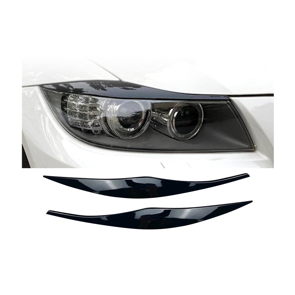 SUITABLE TO FIT BMW E90/E91 PLASTIC EYELIDS GLOSS BLACK