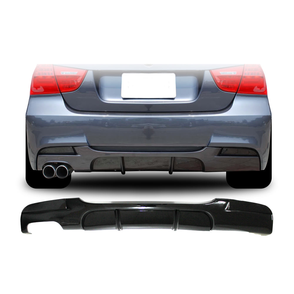 SUITABLE TO FIT BMW E90 MTEK DIFFUSER DOUBLE PIPE SINGLE OUTLET GLOSS BLACK