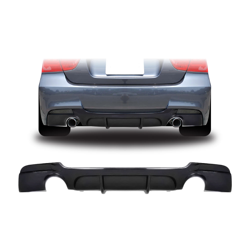 SUITABLE TO FIT BMW E90 MTEK DIFFUSER SINGLE PIPE DOUBLE OUTLET GLOSS BLACK