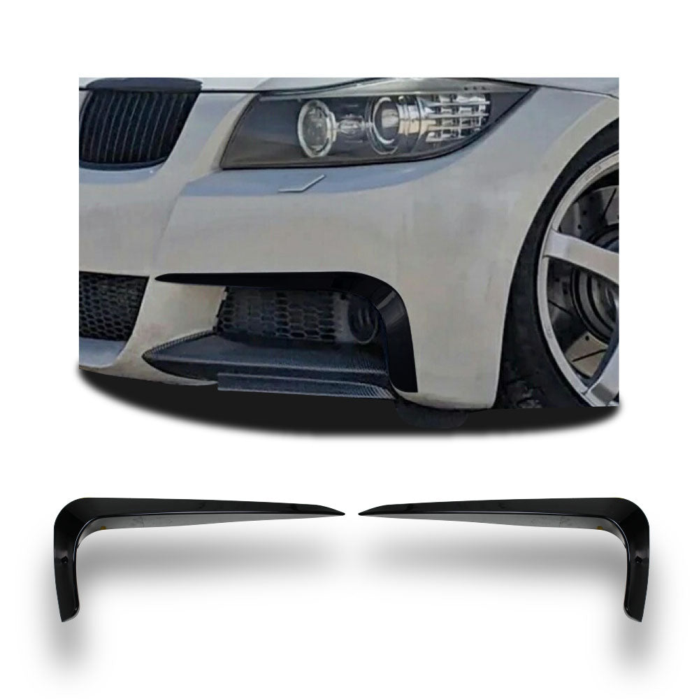 SUITABLE TO FIT BMW E90 PRE-FACELIFT M SPORT FOG CANARD GLOSS BLACK