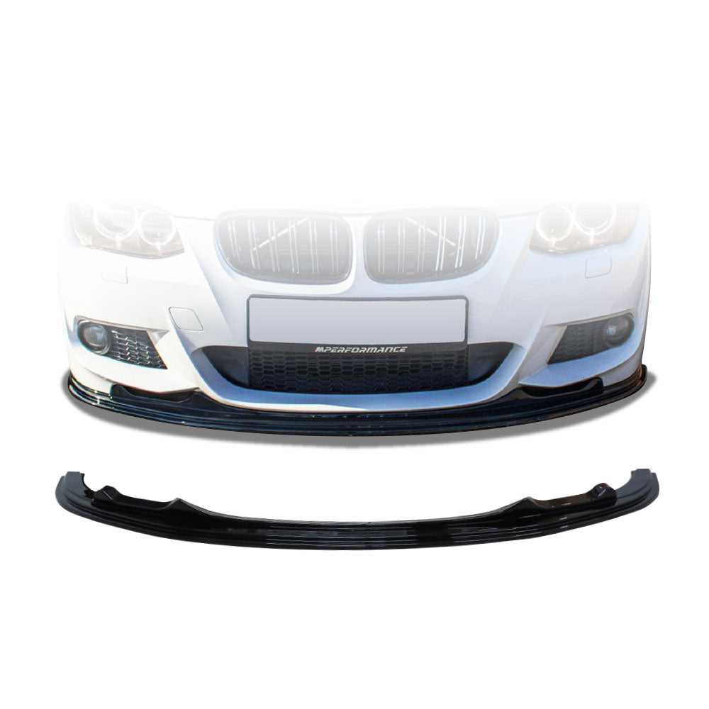 SUITABLE TO FIT BMW 3 SERIES E92 2009+ M PERFORMANCE FRONT LIP GLOSS BLACK