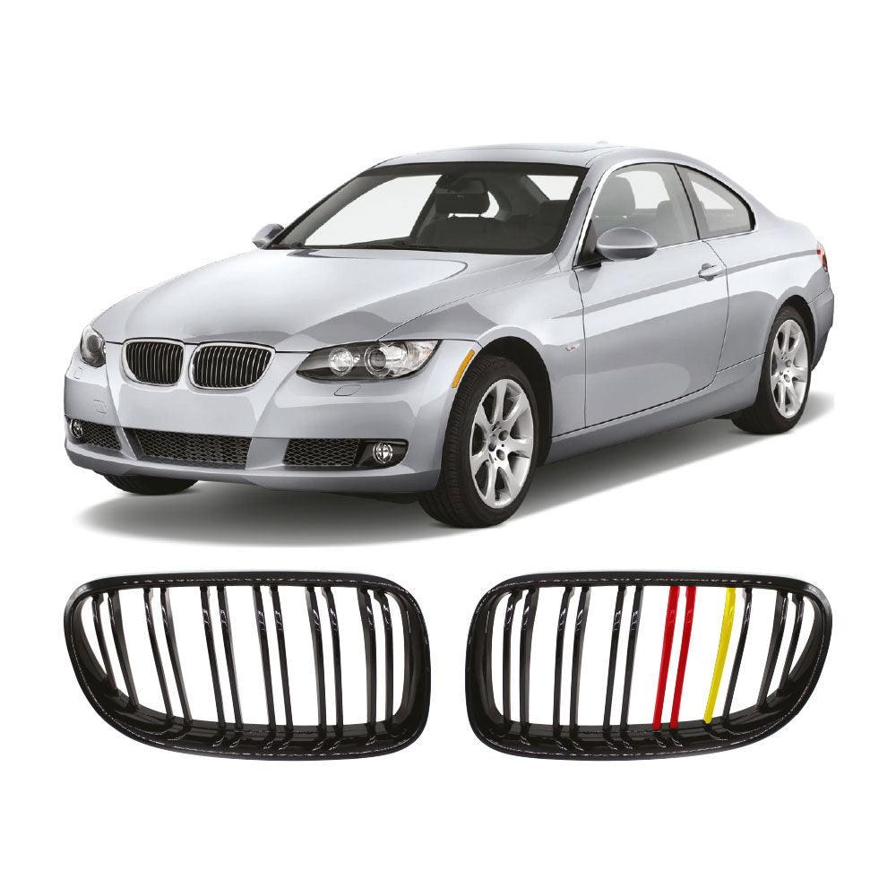 SUITABLE TO FIT BMW E92 M4 STYLE KIDNEY GRILLS GERMAN COLOURS