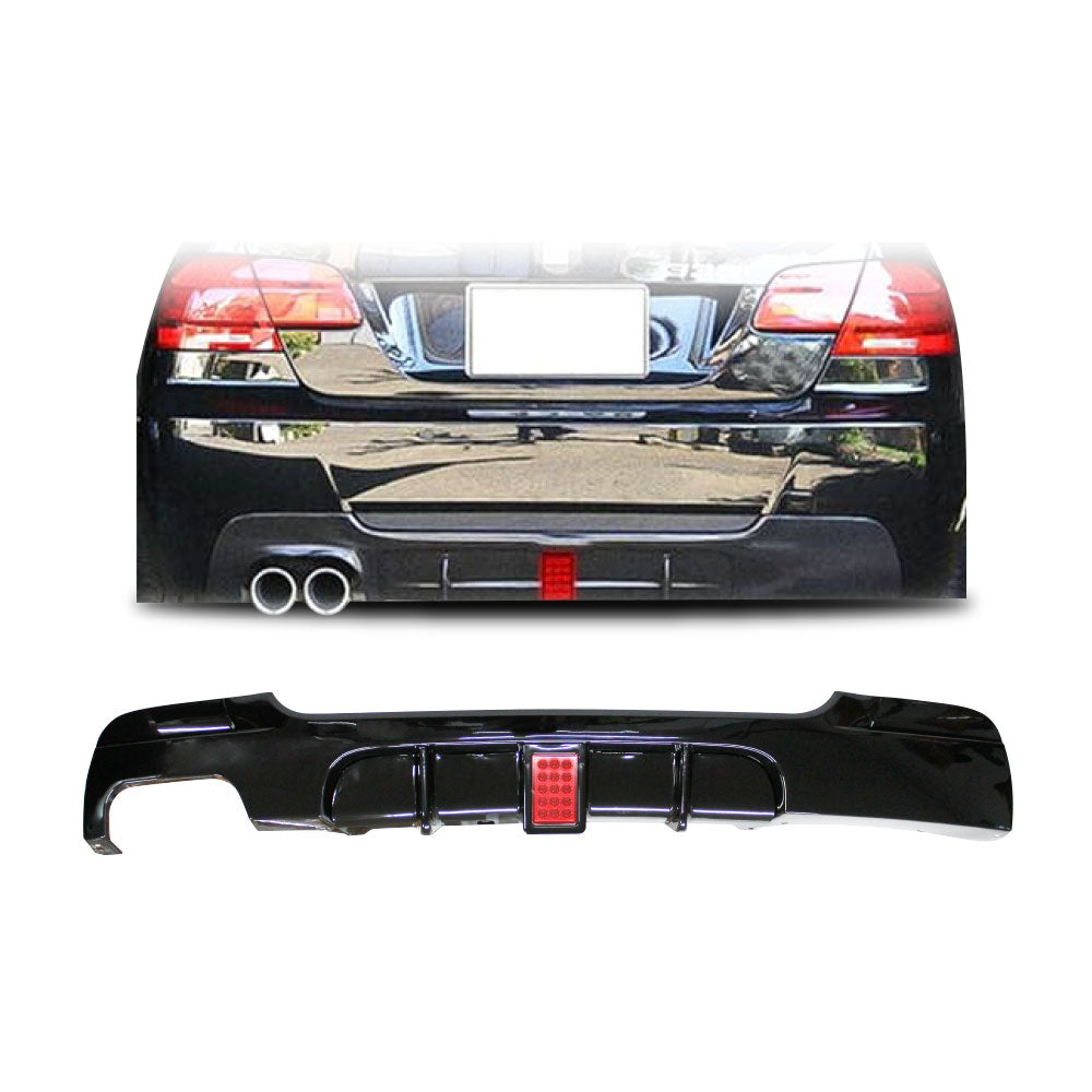 SUITABLE TO FIT BMW E92 LED DIFFUSER DOUBLE PIPE SINGLE OUTLET GLOSS BLACK