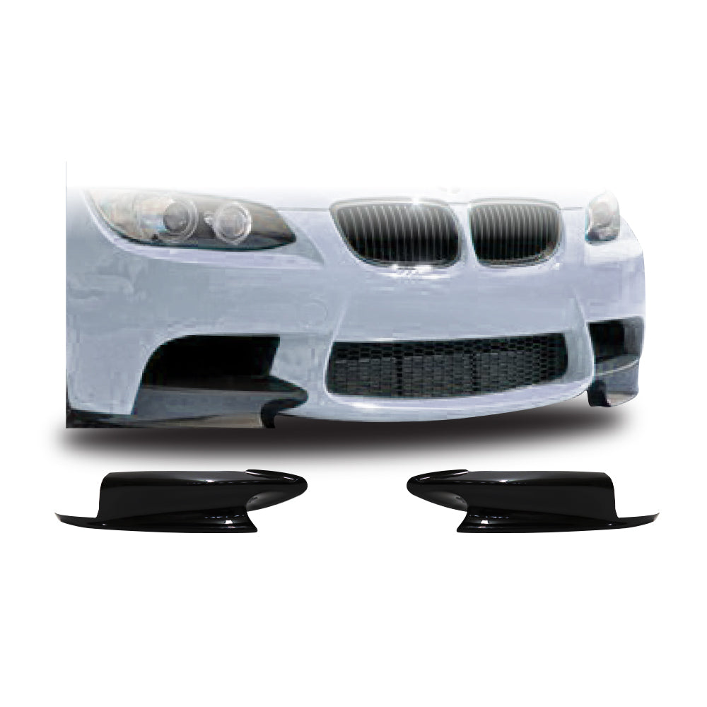 SUITABLE TO FIT BMW E90/E92/E93 M3 BUMPER FRONT SPLITTERS GLOSS BLACK