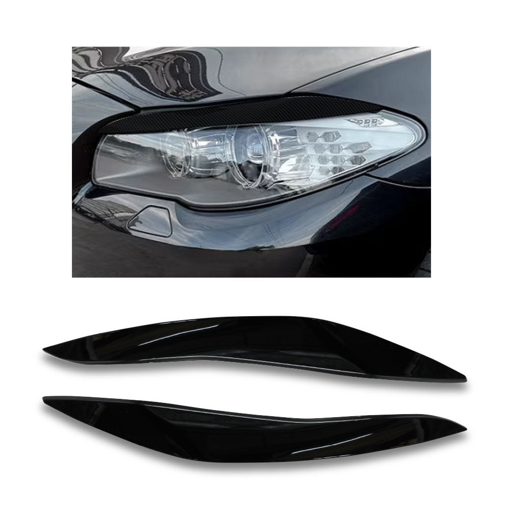 SUITABLE TO FIT BMW F10 2010+ PRE-FACELIFT PLASTIC EYELIDS GLOSS BLACK