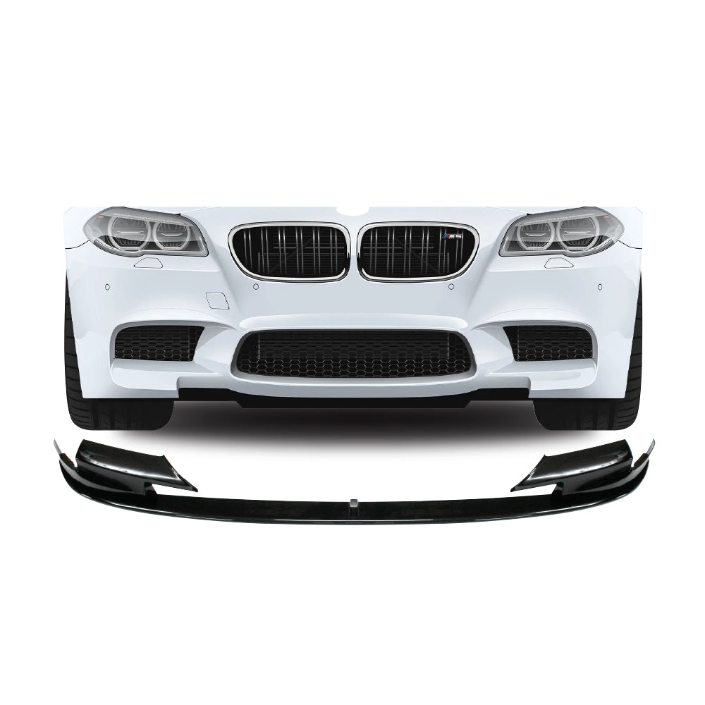 SUITABLE TO FIT BMW F10 M5 3 PIECE FRONT LIP GLOSS BLACK