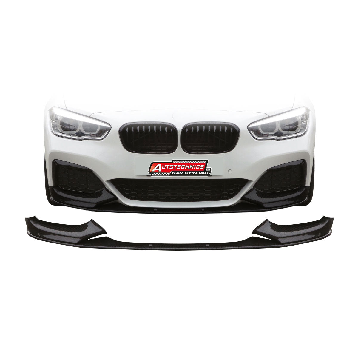 SUITABLE TO FIT BMW F20 2015+ SPORT FRONT LIP SPOILER GLOSS BLACK