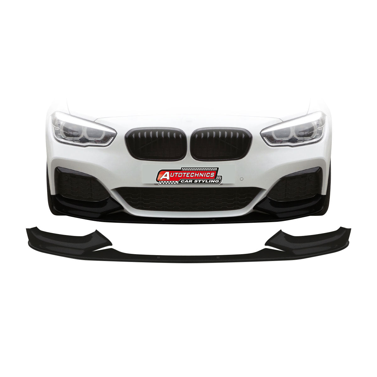 SUITABLE TO FIT BMW F20 2015+ SPORT FRONT LIP SPOILER MATT BLACK
