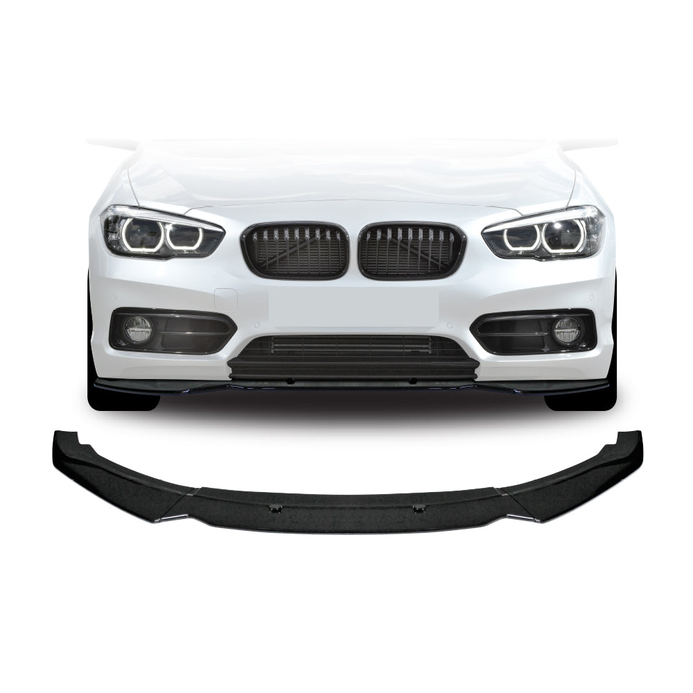 SUITABLE TO FIT BMW F20 LCI 2015+ NON SPORT MAXTON STYLE FRONT LIP GLOSS BLACK 3PCE