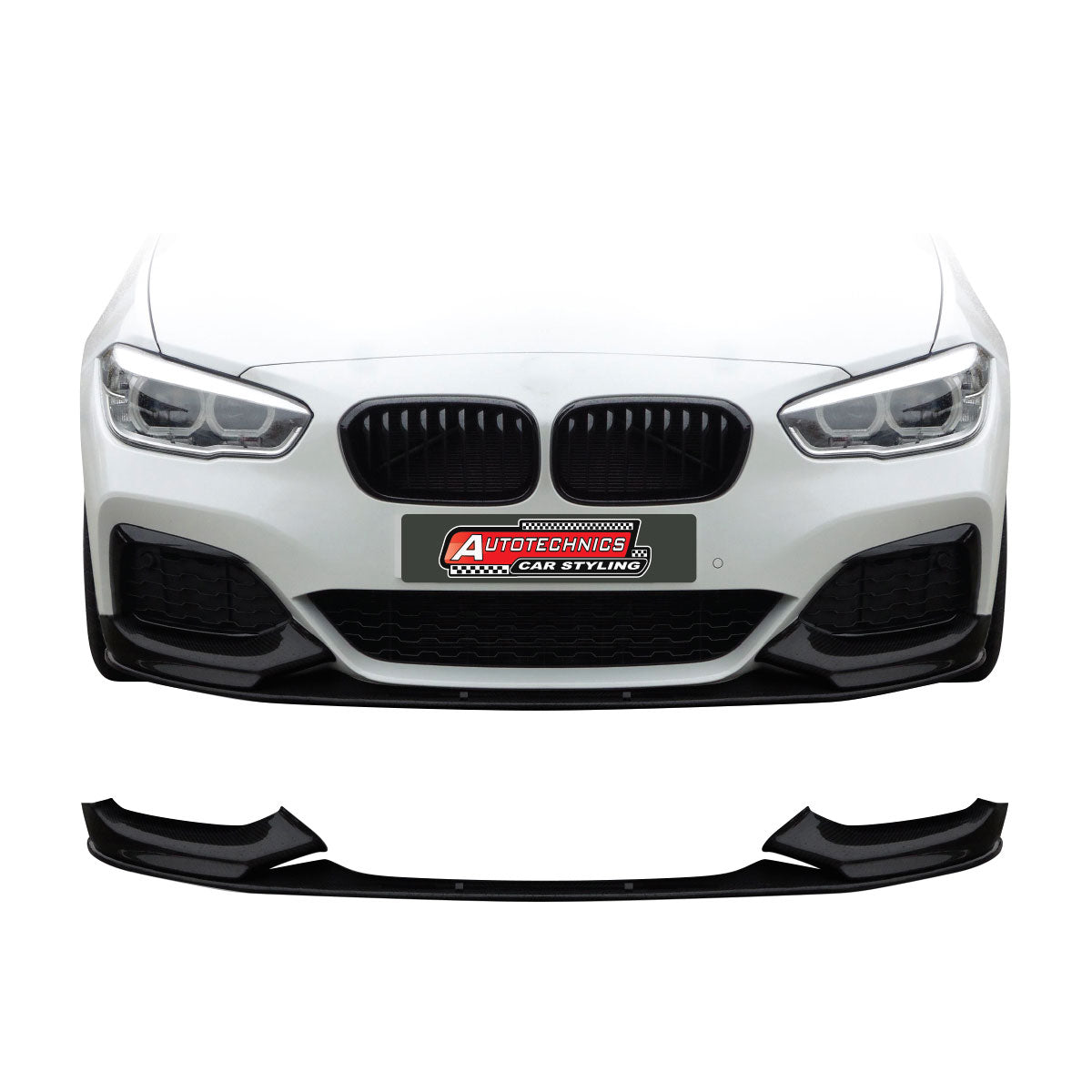 SUITABLE TO FIT BMW F20 MOTORSPORT FRONT SPOILER GLOSS BLACK
