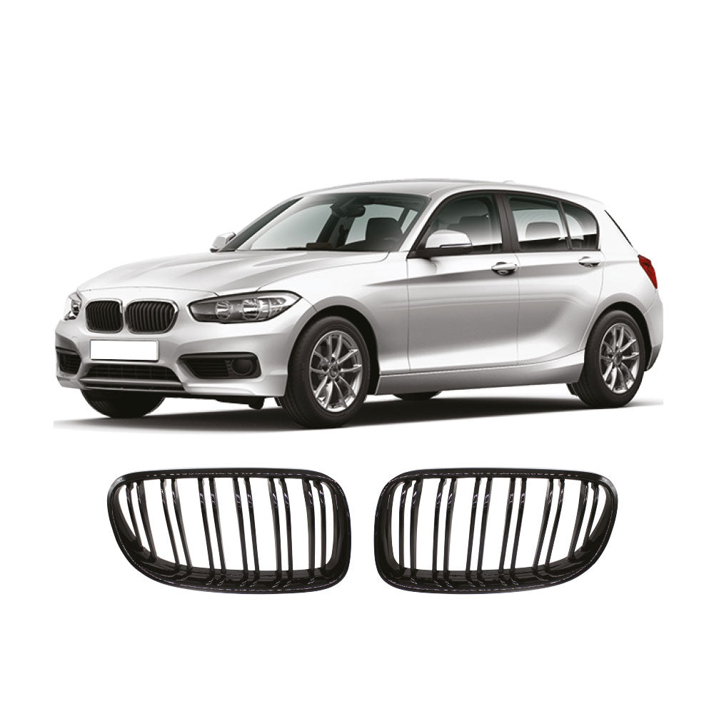 SUITABLE TO FIT BMW F20 FACELIFT 2015-2017 M4 STYLE DOUBLE SLAT KIDNEY GRILLS