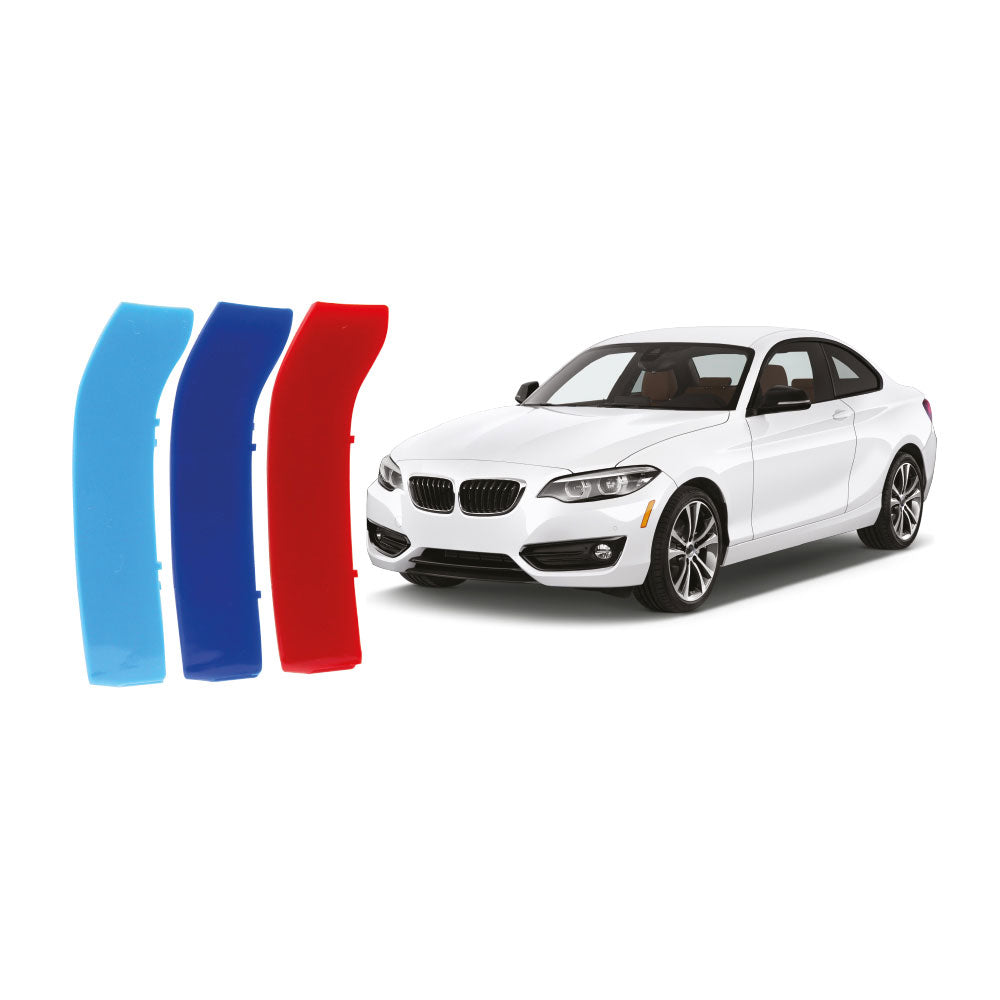 SUITABLE TO FIT BMW F22 2013+ 8 ROD M COLOURS KIDNEY GRILL CLIPS