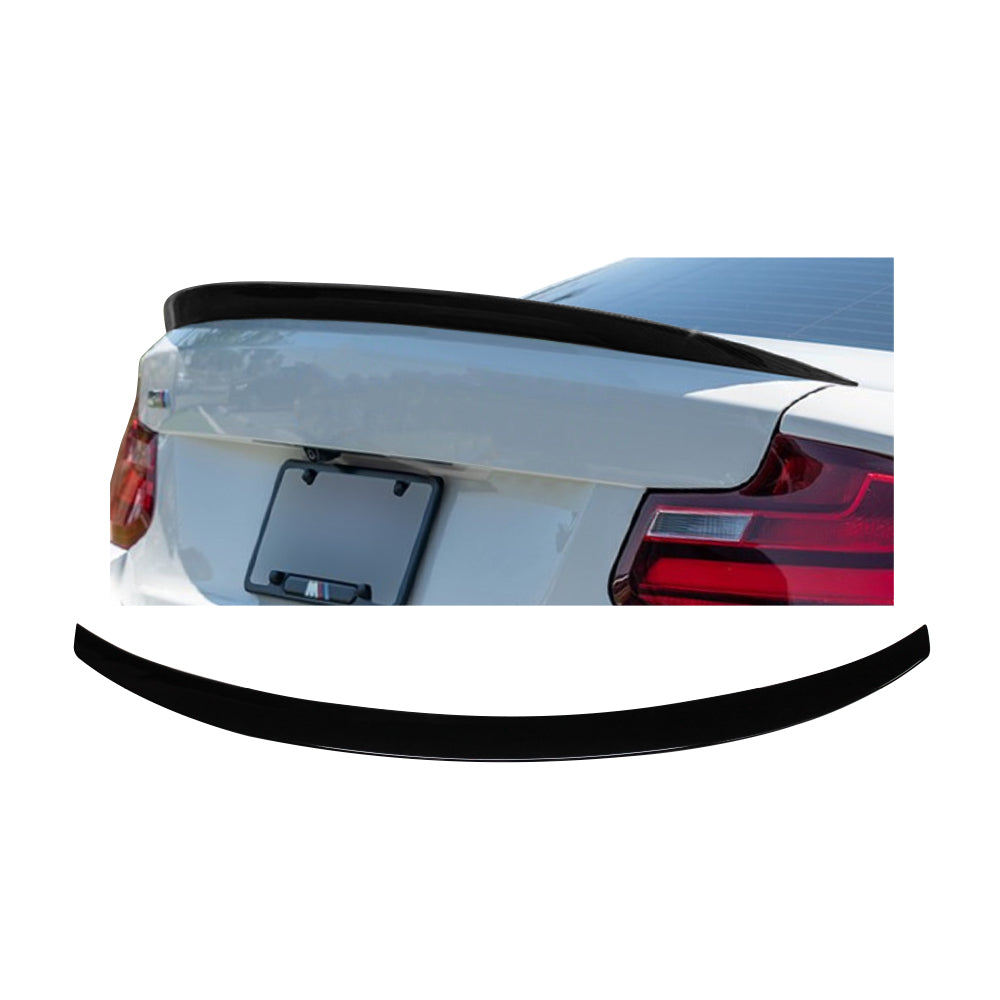 SUITABLE TO FIT BMW F22 M PERFORMANCE SLIM BOOT LIP SPOILER GLOSS BLACK
