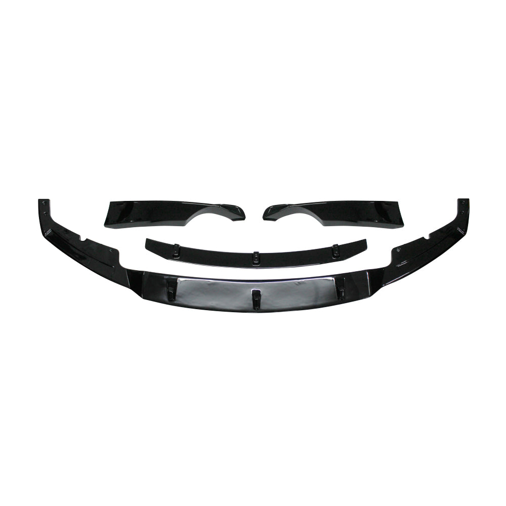 SUITABLE TO FIT BMW F30 M PERFORMANCE 3D STYLE 4 PIECE FRONT LIP GLOSS BLACK