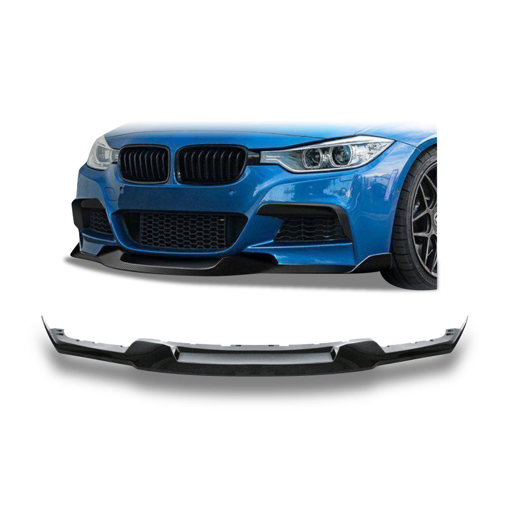 SUITABLE TO FIT BMW F30 SPORT MAD STYLE 1 PIECE FRONT LIP GLOSS BLACK