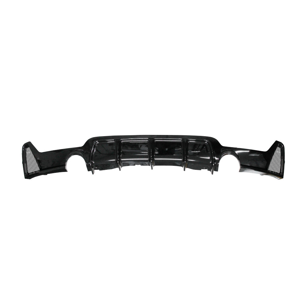SUITABLE TO FIT BMW F32 DIFFUSER SINGLE PIPE DOUBLE OUTLET GLOSS BLACK