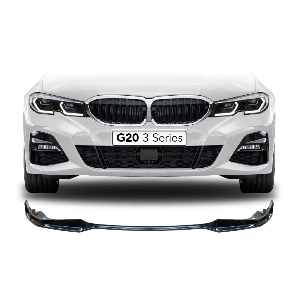 SUITABLE TO FIT BMW G20 M PERFORMANCE 3 PIECE FRONT LIP GLOSS BLACK