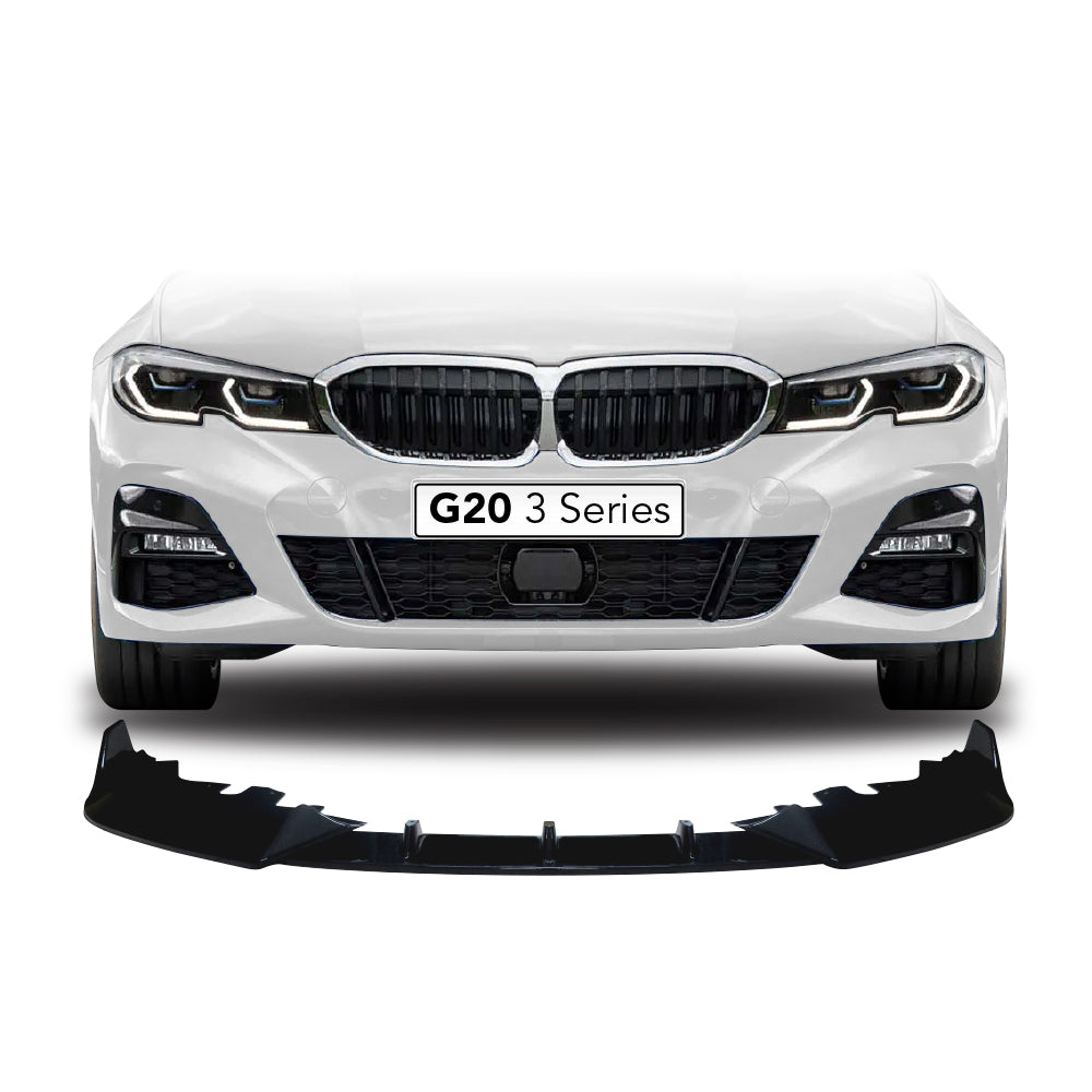 SUITABLE TO FIT BMW G20 M8 STYLE 3 PIECE FRONT LIP GLOSS BLACK