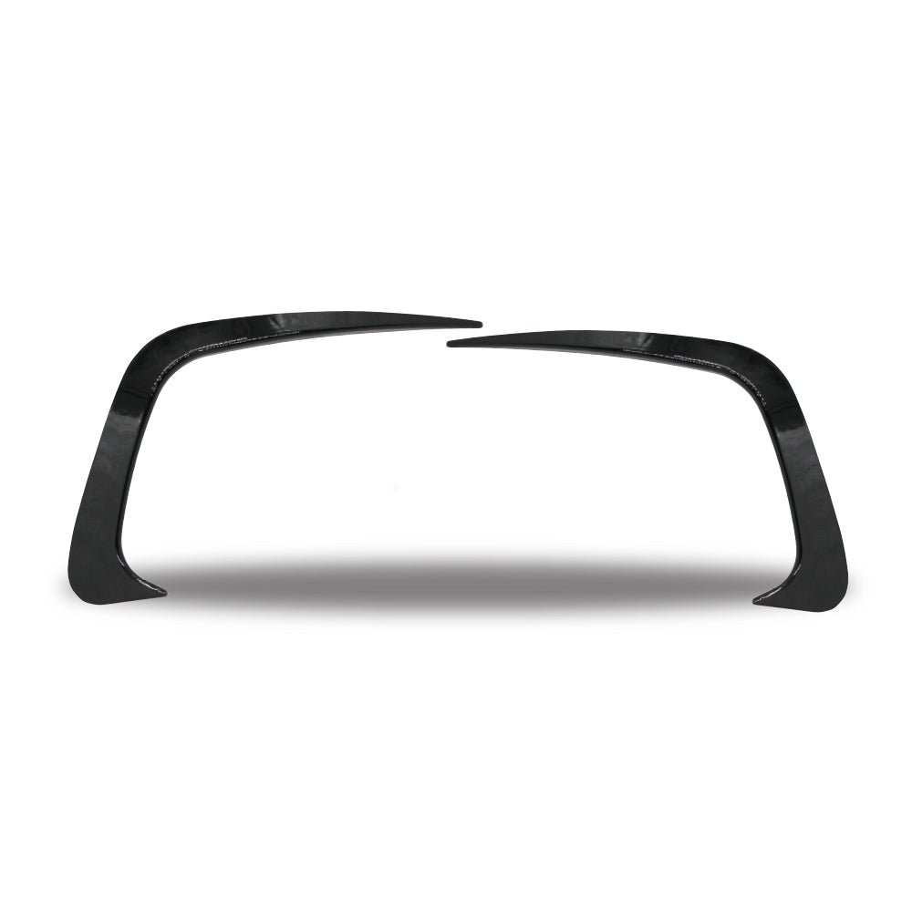 SUITABLE TO FIT BMW G20 REAR BUMPER CANARDS TYPE A GLOSS BLACK