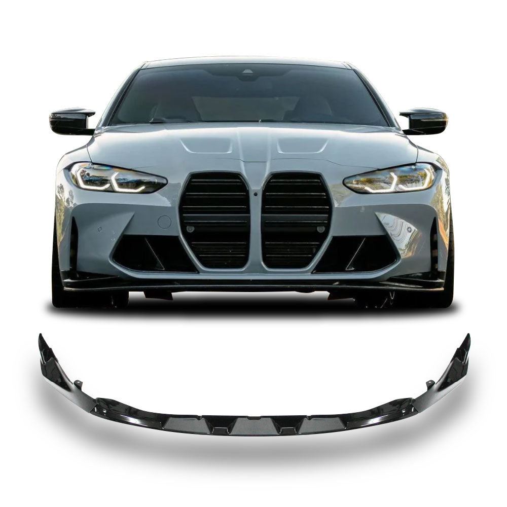 SUITABLE TO FIT BMW G80/G82/G83 M PERFORMANCE FRONT LIP SPOILER 3 PIECE GLOSS BLACK