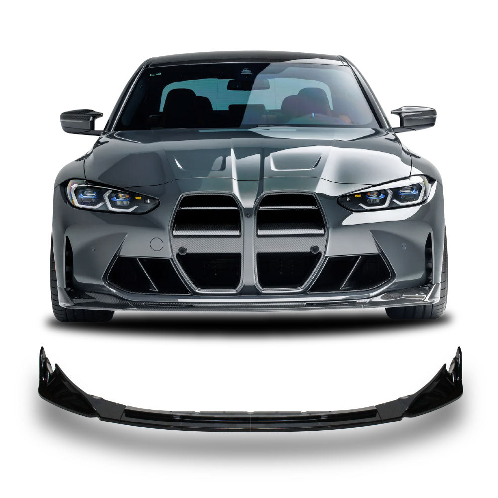 SUITABLE TO FIT BMW G80/G82/G83 VORSTEINER FRONT LIP SPOILER 3 PIECE GLOSS BLACK