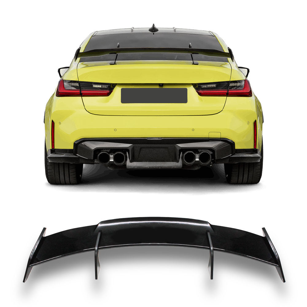 SUITABLE TO FIT BMW G80/G82 SWAN NECK HIGH WING BOOT SPOILER GLOSS BLACK