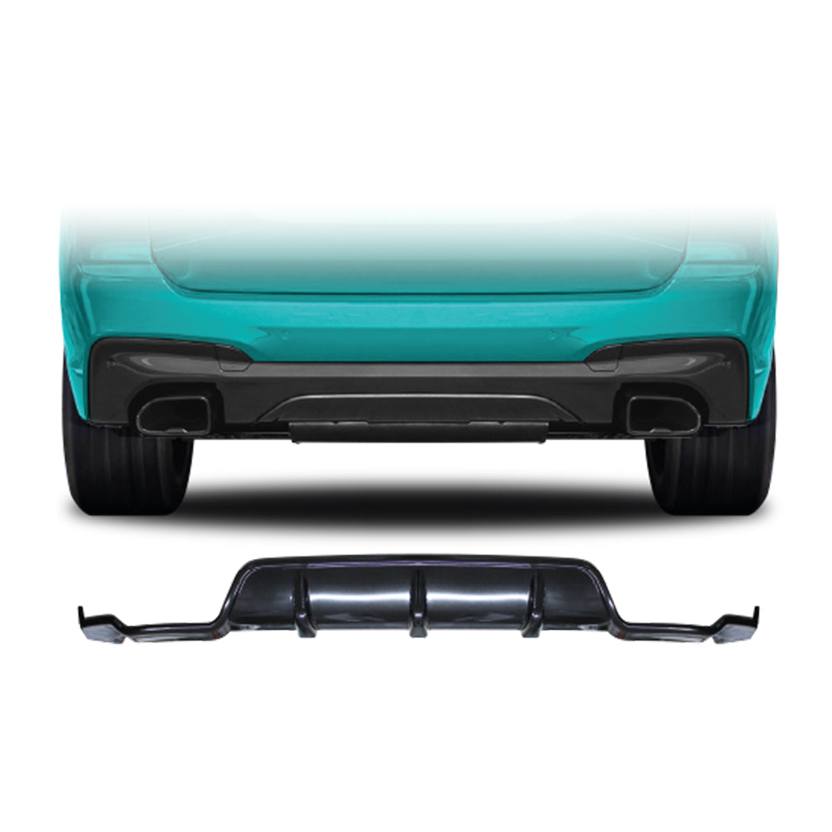 SUITABLE TO FIT BMW X3 G01 M PERFORMANCE REAR DIFFUSER GLOSS BLACK