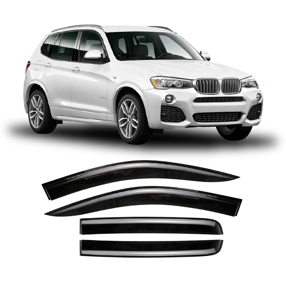 SUITABLE TO FIT BMW X3 F25 GLOSS BLACK WINDSHIELDS 4 PIECE