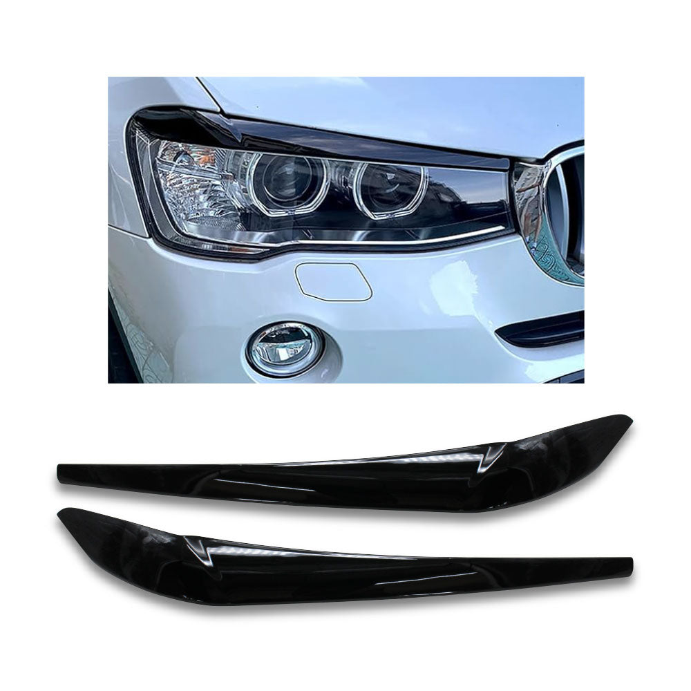 SUITABLE TO FIT BMW X3 F25 PLASTIC EYELIDS GLOSS BLACK