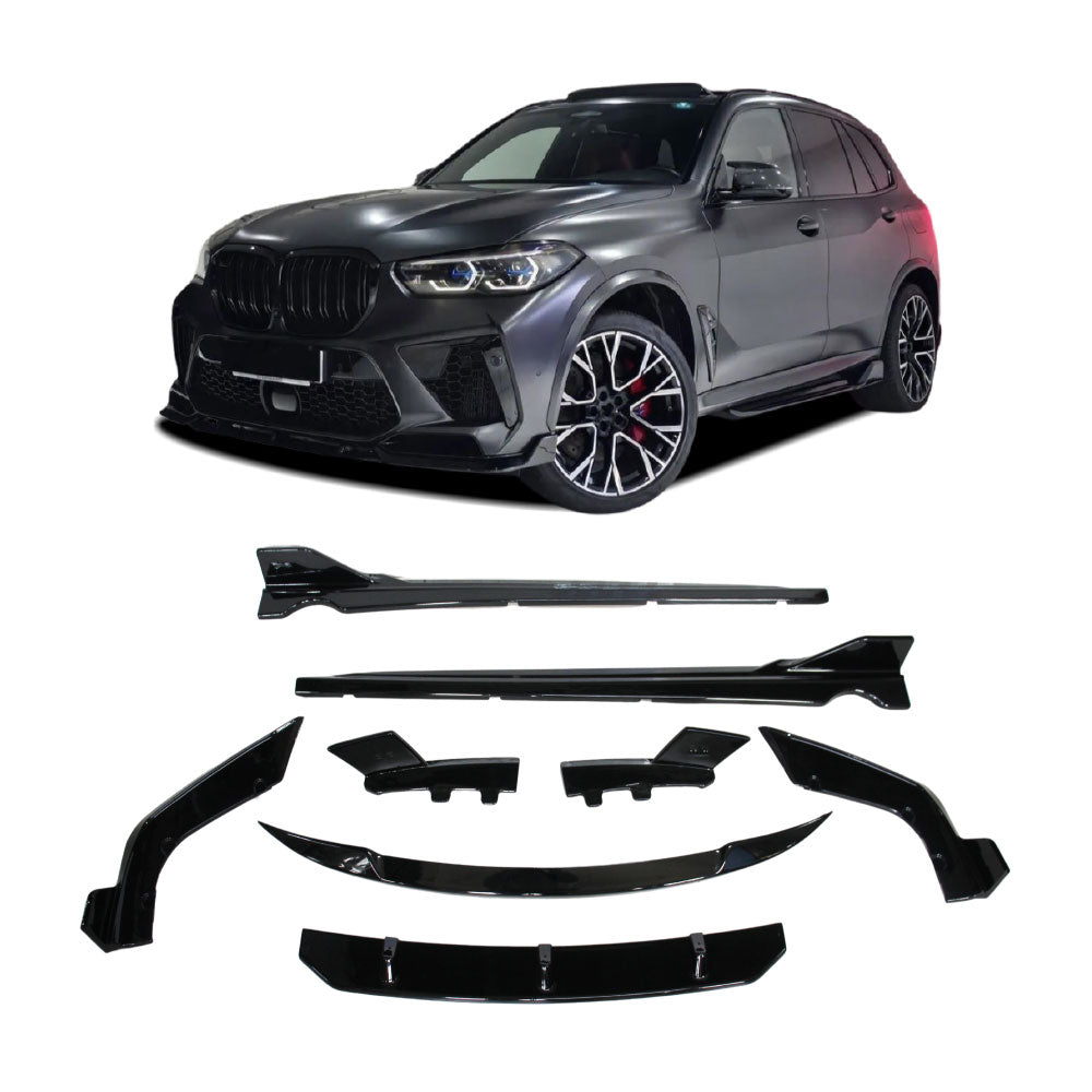 SUITABLE TO FIT BMW X5M F95 M PERFORMANCE BODY KIT 8 PIECE GLOSS BLACK