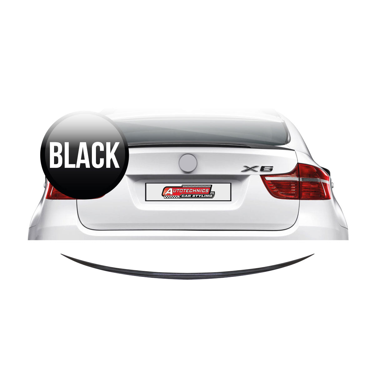 SUITABLE TO FIT BMW X6 F16 SLIM BOOT LIP SPOILER GLOSS BLACK