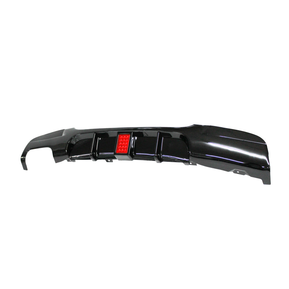 SUITABLE TO FIT BMW E90 LED DIFFUSER DOUBLE PIPE SINGLE OUTLET BLACK