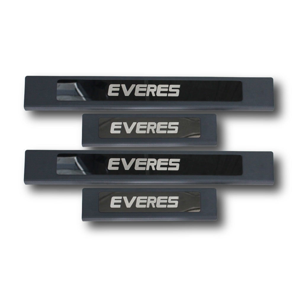 SUITABLE TO FIT EVEREST 2012+ PLASTIC STEP SILLS 4 PIECE BLACK