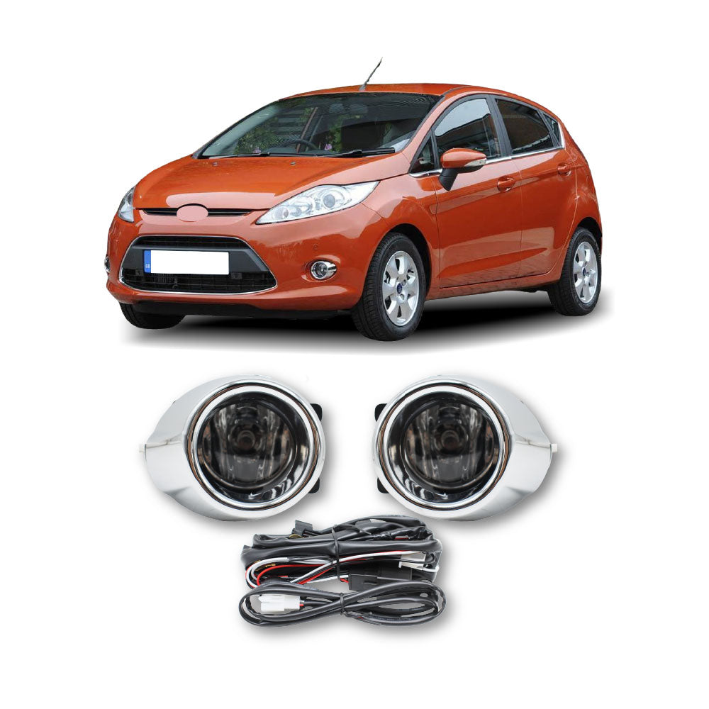 FIESTA 2008-2013 FOG LIGHT WITH CHROME HOLDERS & WIRING