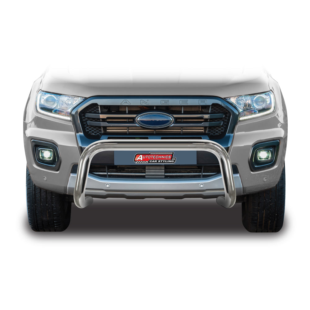SUITABLE TO FIT FORD RANGER 2016+ PDC FRIENDLY 3 INCH NUDGE BAR CHROME