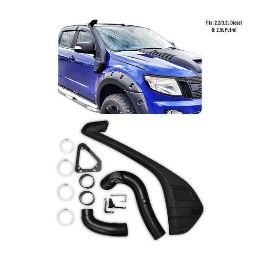SUITABLE TO FIT RANGER 2012+ COMPLETE PLASTIC SNORKEL KIT BLACK