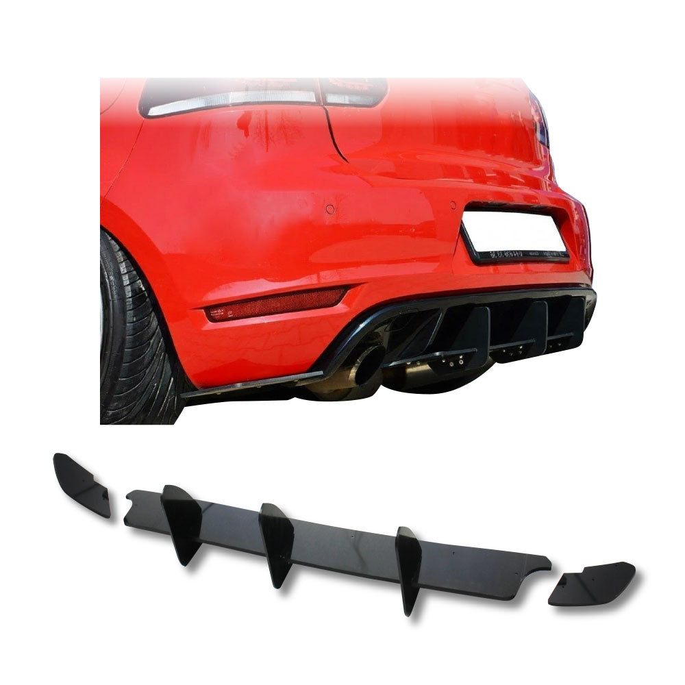 GOLF 6 GTI MAXTON STYLE REAR DIFFUSER - GLOSS BLACK
