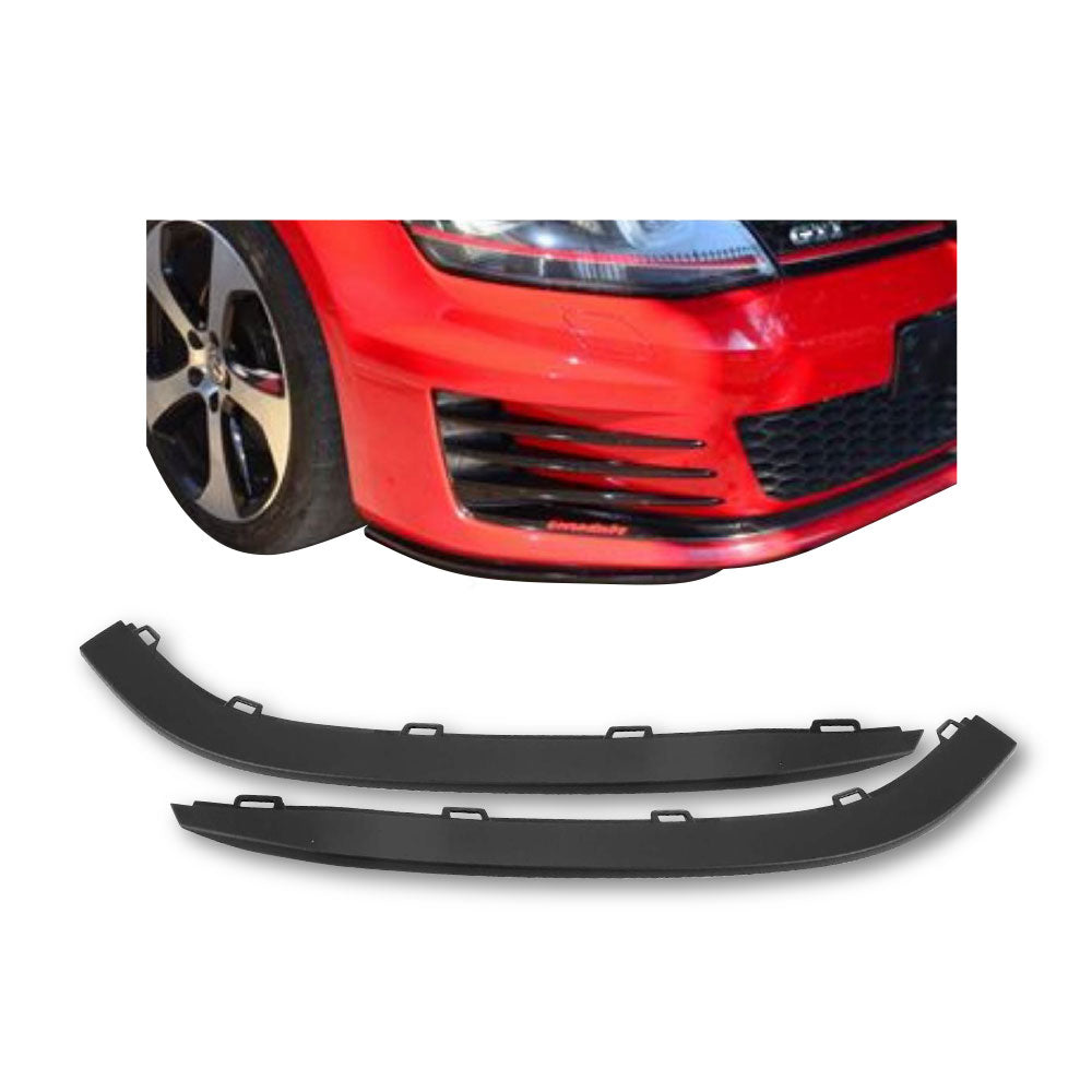 GOLF 7 GTI OE FRONT BUMPER SPLITTERS - BLACK