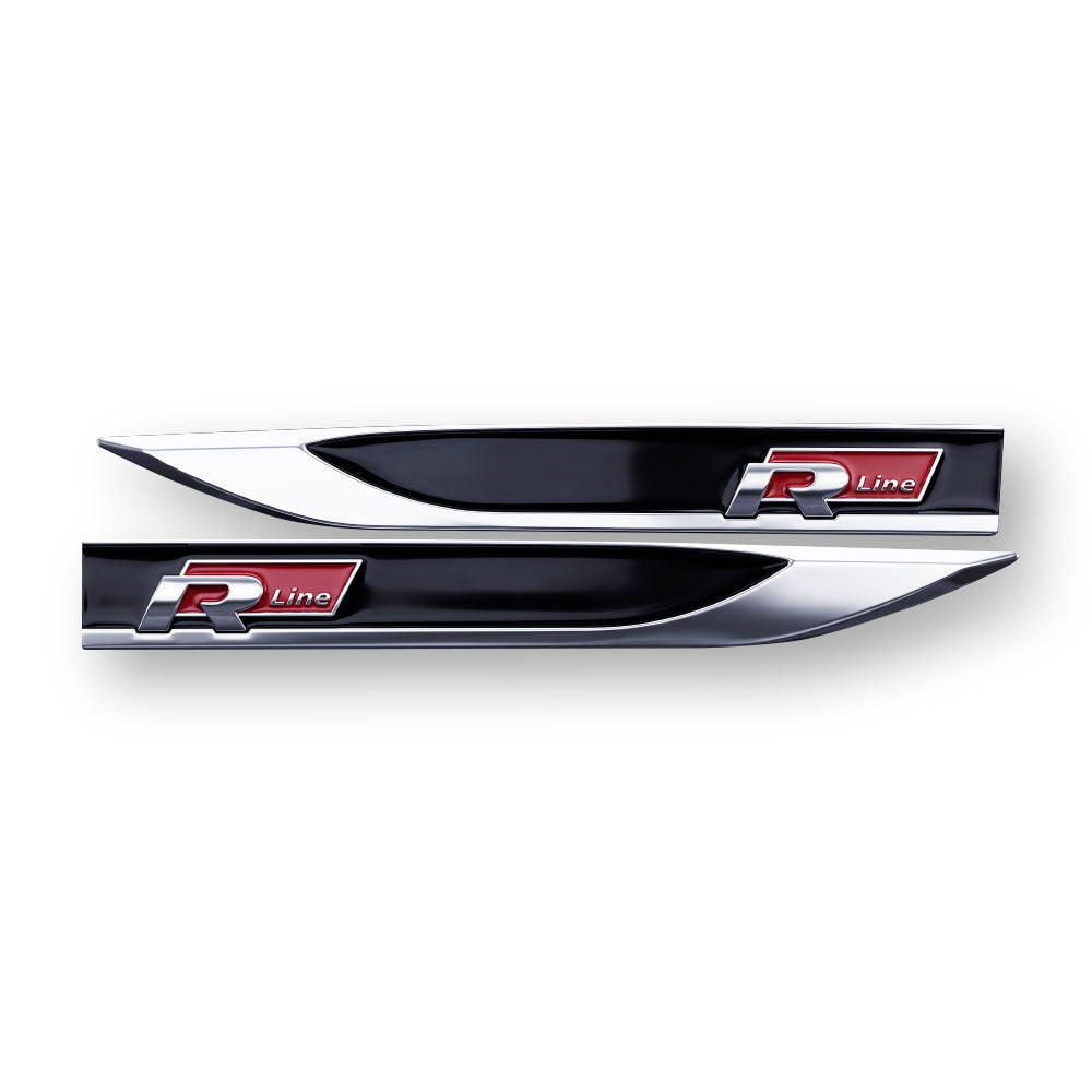 GOLF 7 R LINE RED FENDER ARROW BLACK & CHROME
