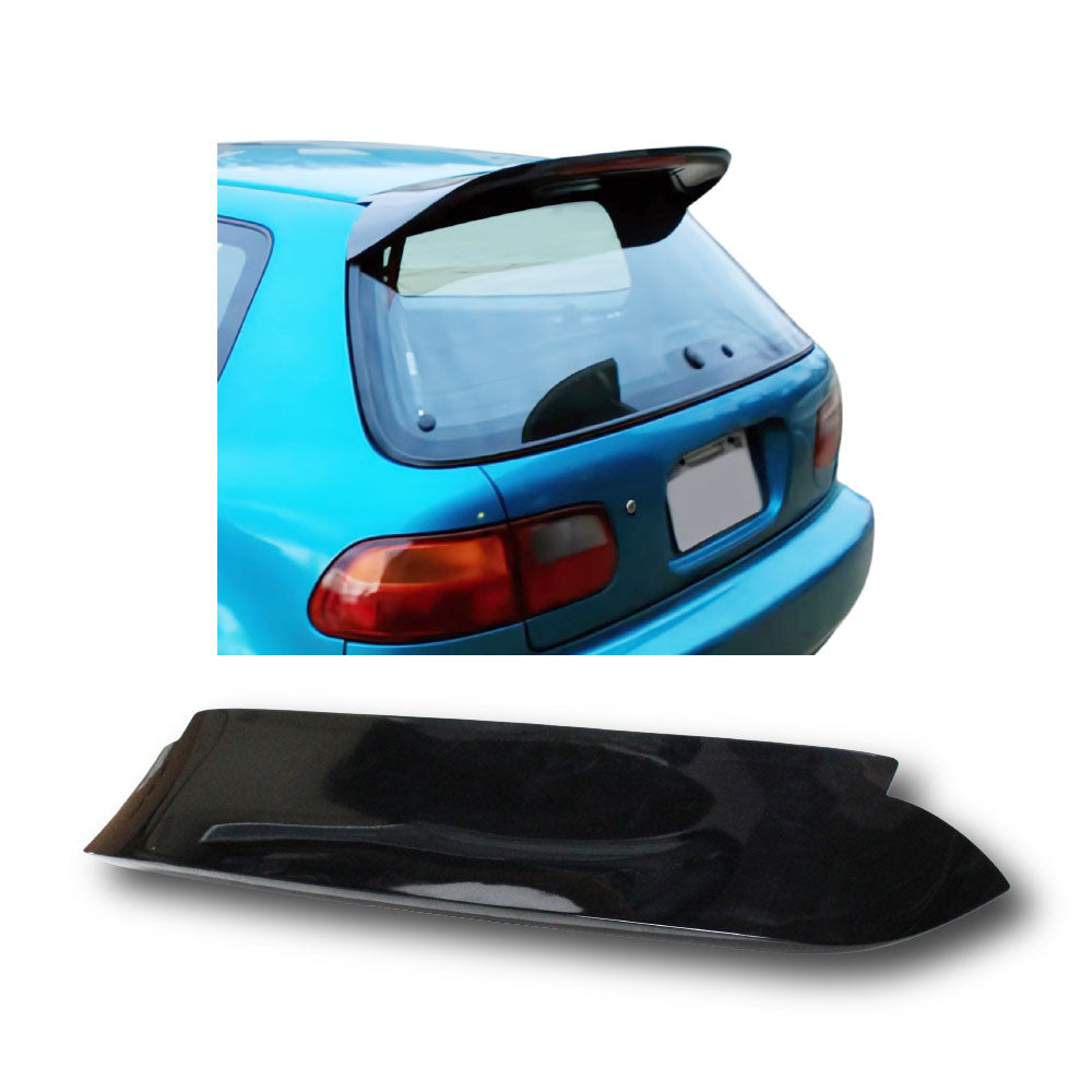 HONDA CIVIC 1992-1996 HATCH ADD ON ROOF SPOILER GLOSS BLACK