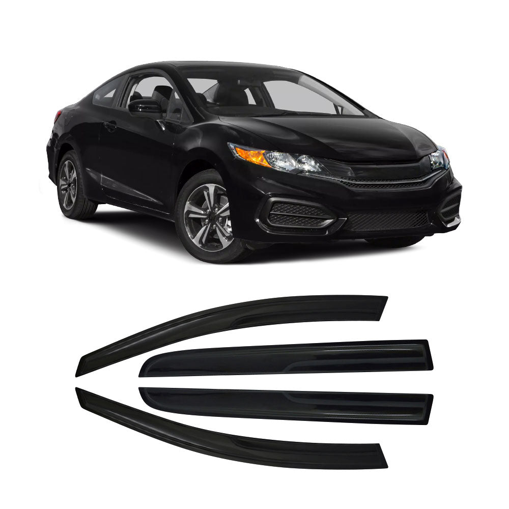 HONDA CIVIC 2015+ INJECTION BLACK WINDSHIELDS 4 PIECE