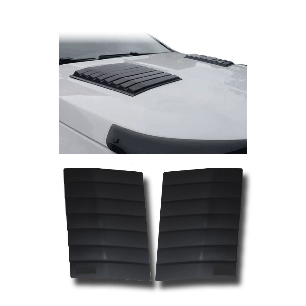 SUITABLE TO FIT RANGER 2012-2020 RIBBED BONNET VENTS 2 PIECE BLACK