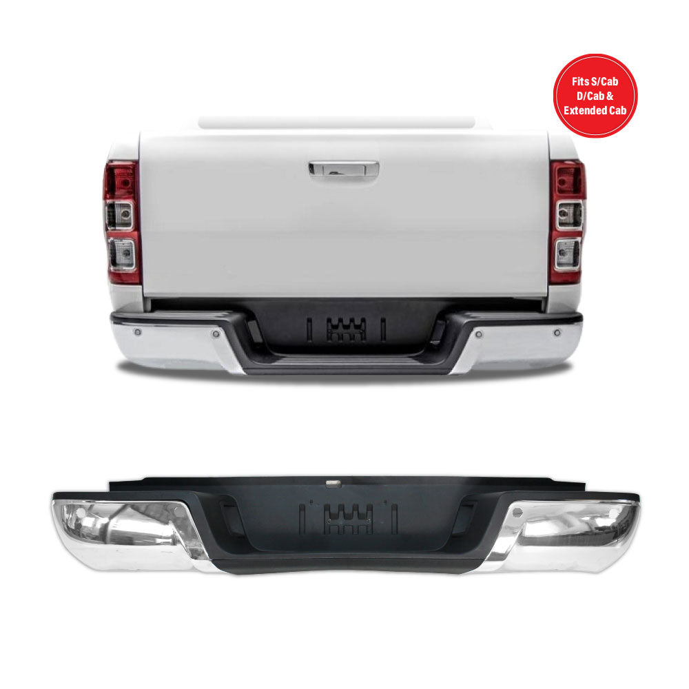 SUITABLE TO FIT RANGER 2012-2022 PDC STEEL REAR BUMPER CHROME